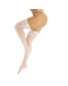 Bas en nylon sexy blanc autofixant  