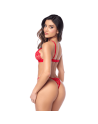 Ensemble sexy 2 pièces en crochet tricoté avec haut ajustable et string 