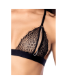 Ensemble sexy 4 pièces peek-a-boo avec chaînes, menottes et masque 