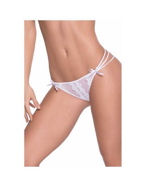 String blanc élégant triple lanières 