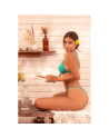 Ensemble sexy 2 pièces en dentelle extensible 