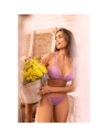 Ensemble sexy 2 pièces dentelle douce et extensible 