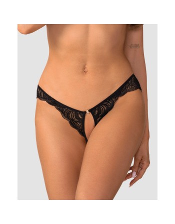 Divienne string ouvert noir