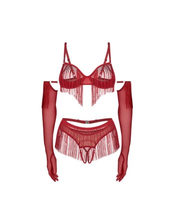 Rossay ensemble ouvert 4 pièces - Rouge