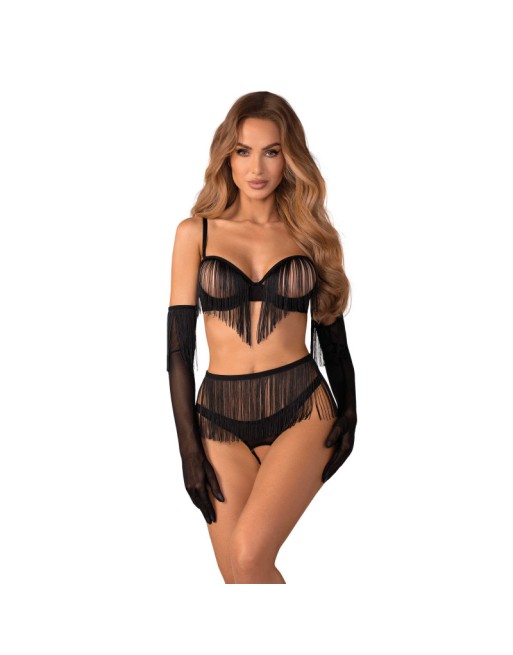 Rossay ensemble ouvert 4 pièces - Noir