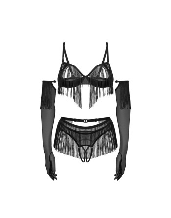 Rossay ensemble ouvert 4 pièces - Noir