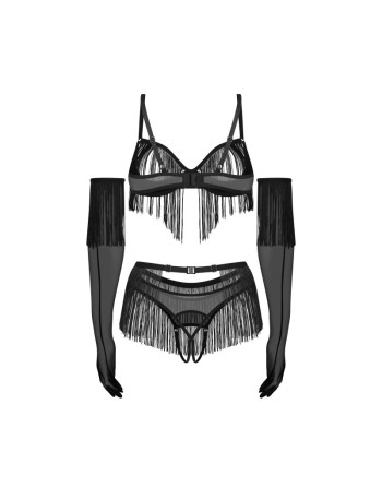 Rossay ensemble ouvert 4 pièces - Noir