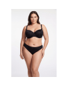 Culotte noire en dentelle avec nœud en satin