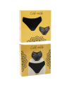 Culotte noire en dentelle avec nœud en satin