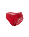 Culotte rouge en dentelle avec nœud en satin