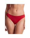 Culotte rouge en dentelle avec nœud en satin