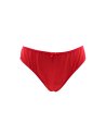 Culotte rouge en dentelle avec nœud en satin
