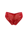 Culotte rouge en dentelle avec nœud en satin