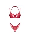Matildea ensemble lingerie ouvert rouge