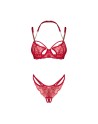 Matildea ensemble lingerie ouvert rouge