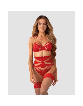 Matildea ensemble lingerie ouvert rouge