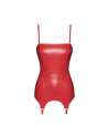 F368 Bombshell Corset porte jarretelles rouge féroce