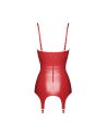 F368 Bombshell Corset porte jarretelles rouge féroce
