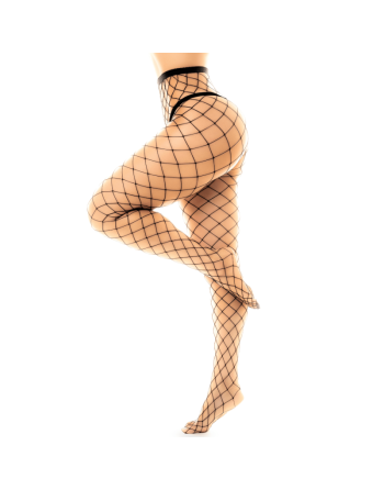 Collant large maille noire 