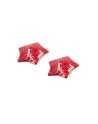 Paire de cache tétons adhésifs étoile pailletée sequin rouge 