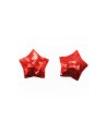 Paire de cache tétons adhésifs étoile pailletée sequin rouge 