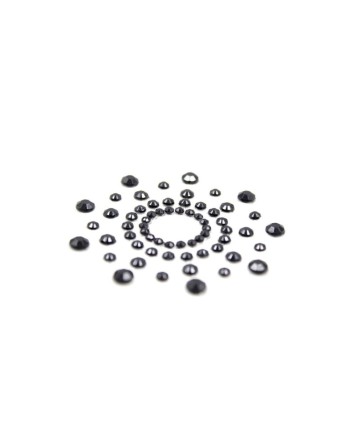 Paire de cache tétons adhésifs strass noir 