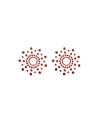 Paire de cache tétons adhésifs strass rouge 