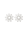 Paire de cache tétons adhésifs strass blanc 