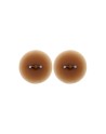 Paire de cache-tétons piercing barre faux diamant peau métisse 