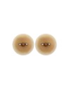 Paire de cache-tétons piercing barre faux diamant peau claire 