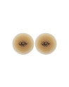 Paire de cache-tétons piercing barre coeur faux diamant peau claire 