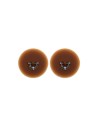 Paire de cache-tétons piercing barre demi-anneau faux diamant peau foncée 