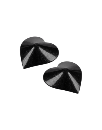 Nipple Métal noir Cache tétons cœur 