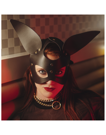 Masque Oreilles Lapin Noir et Gold