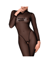 F387 Catsuit transparent noir