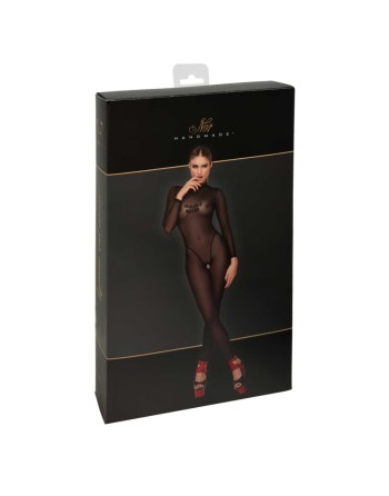 F387 Catsuit transparent noir