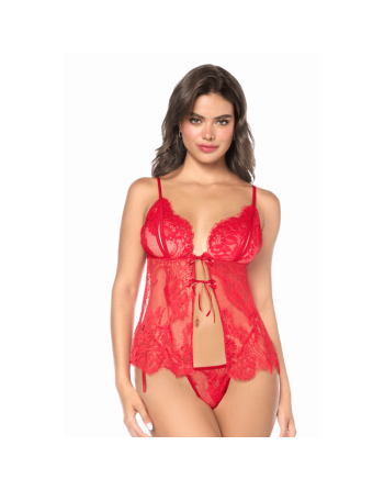 Babydoll Mapalé espiègle avec string à nouer 