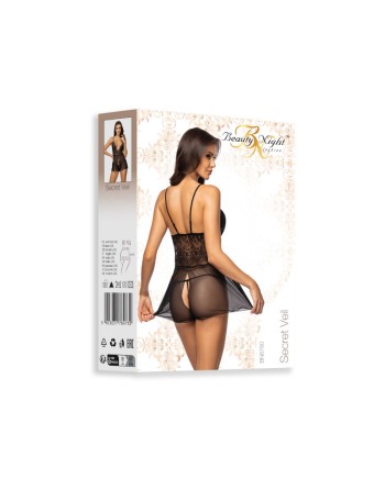 Secret Veil babydoll - Noire