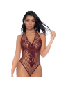 Body string en résille couleur cerise 