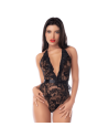 Body noir en dentelle avec dos ouvert et accessoires – Mapalé