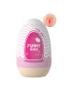 Gaine Masturbatrice Réutilisable FUNNY EGG – Design Réaliste Vagin lèvres épaisses