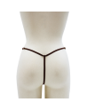 String en dentelle marron ouvert avec chaînes dorées
