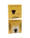 String en dentelle marron ouvert avec chaînes dorées