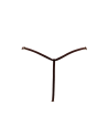String en dentelle marron ouvert avec chaînes dorées