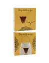 String en dentelle taupe ouvert avec chaînes dorées
