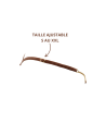 String en dentelle taupe ouvert avec chaînes dorées
