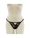 String noir avec bijou perle  strass dorés