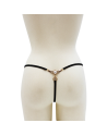 String noir avec bijou perle  strass dorés