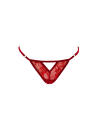 String rouge avec bijou perle  strass dorés