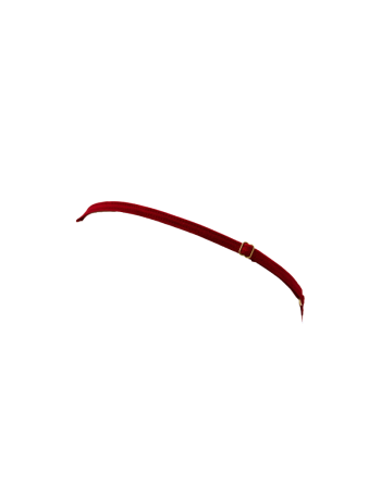 String rouge avec bijou perle  strass dorés